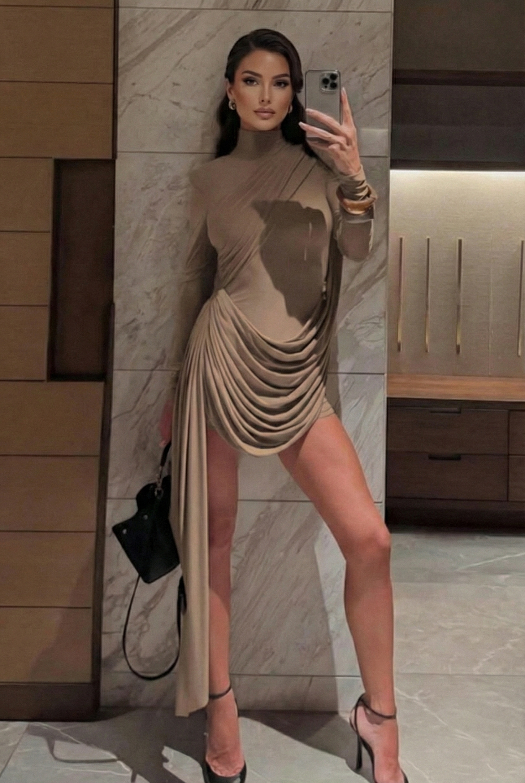 Exquisite Muted Grace Cocktail Dress – Front View
