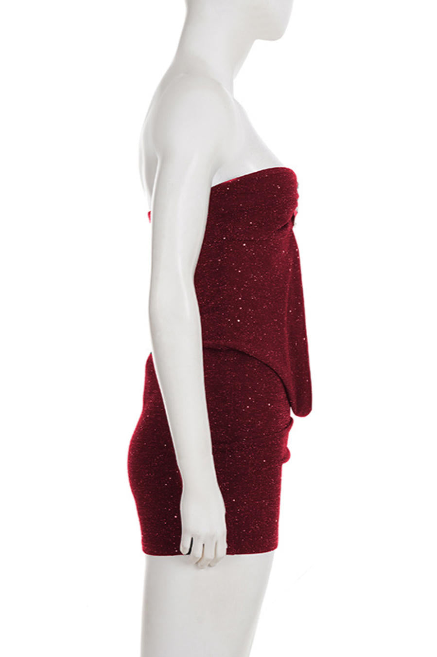 Captivating Garnet Ember Cocktail Dress – Back View