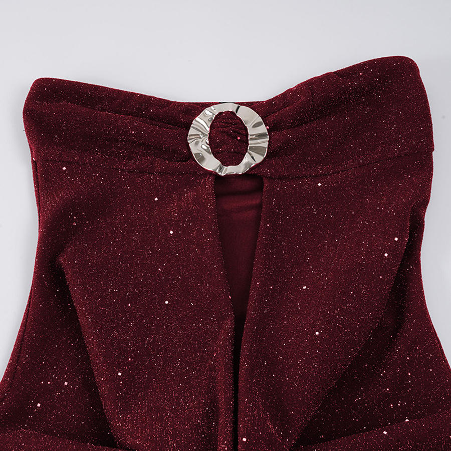 Captivating Garnet Ember Cocktail Dress – Silhouette
