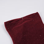 Captivating Garnet Ember Cocktail Dress – Model View