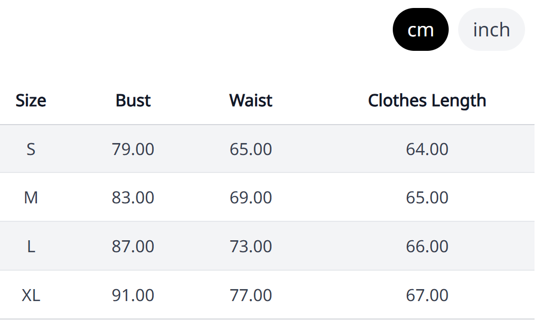 Coastal Tweed Halter Maxi – Size Chart