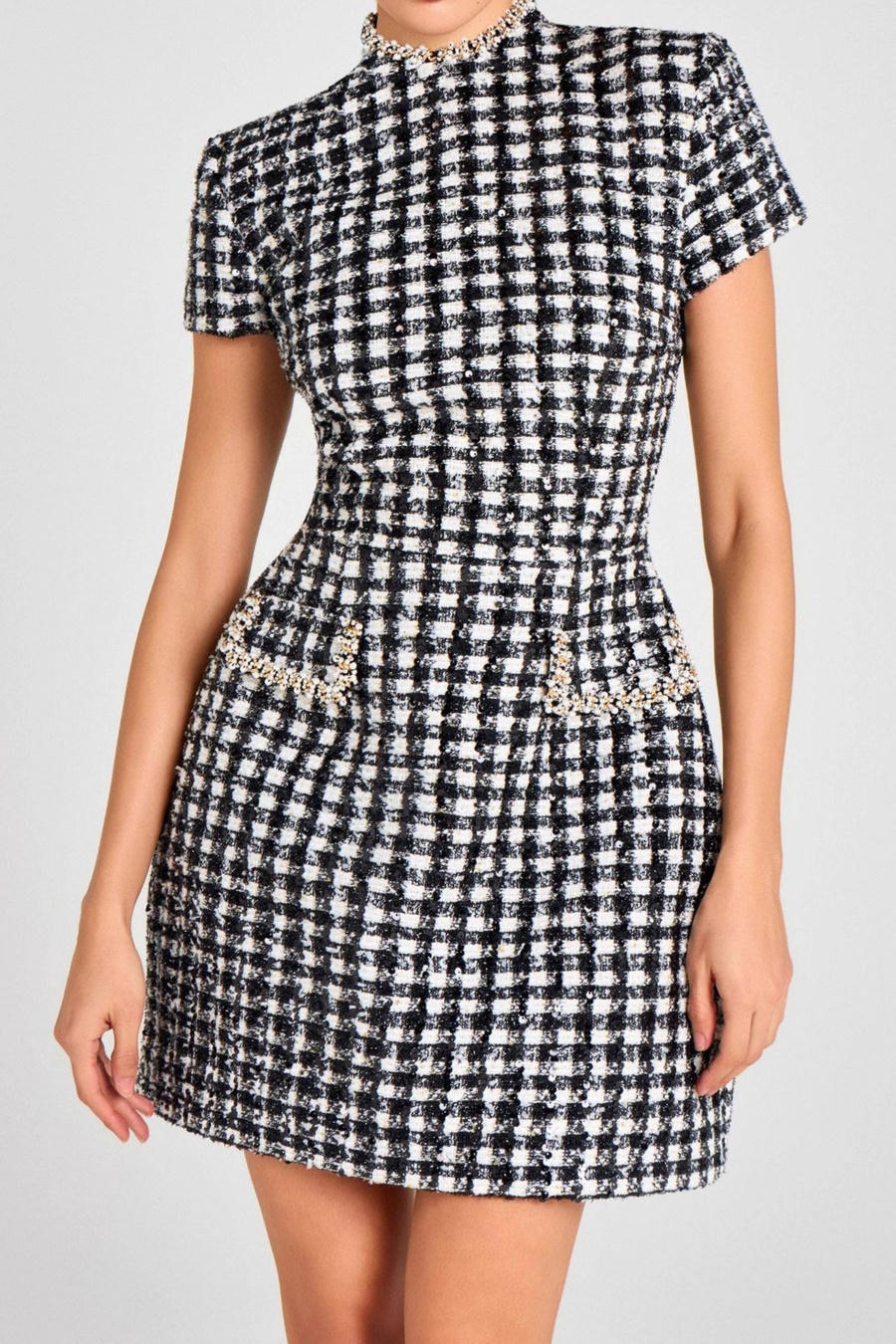 Checkline Mini – Side View | Women's Maxi Dress