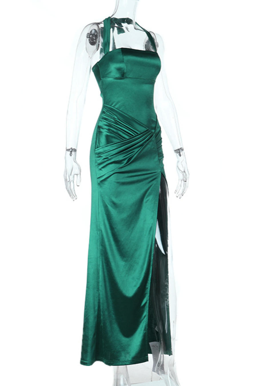 Alluring Noir Stillness Evening Dress – Worn View