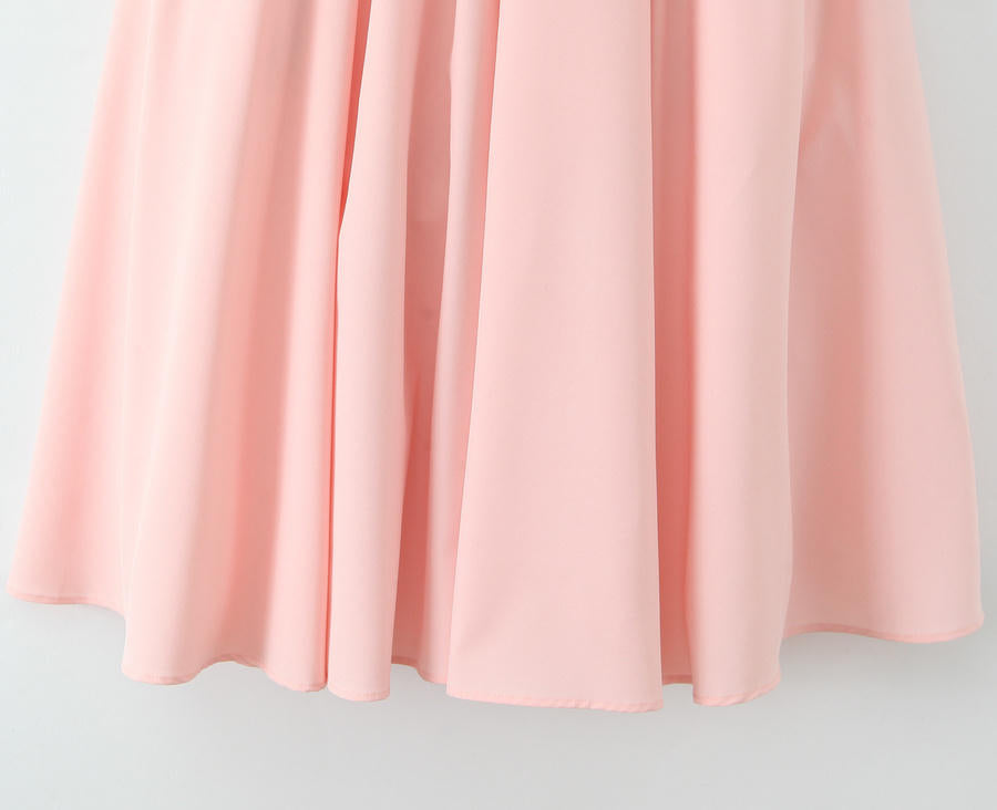 Blush Reverie Dress – Detail View | Women's Maxi Dress