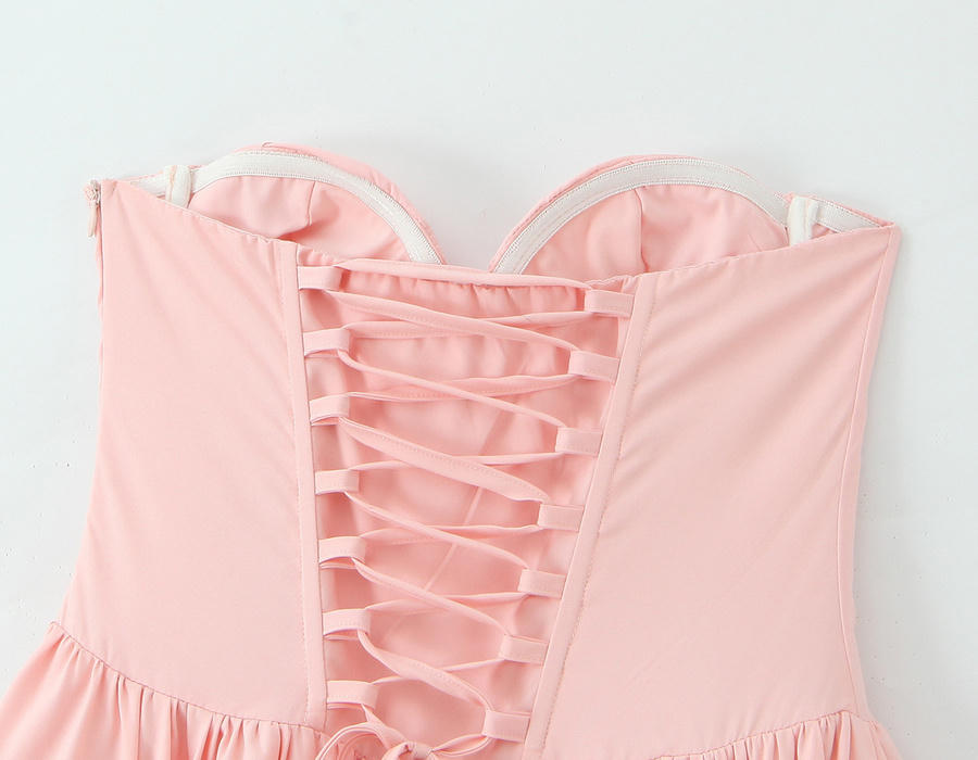 Blush Reverie Dress – Detail View | Women's Maxi Dress