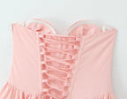 Blush Reverie Dress – Detail View | Women's Maxi Dress