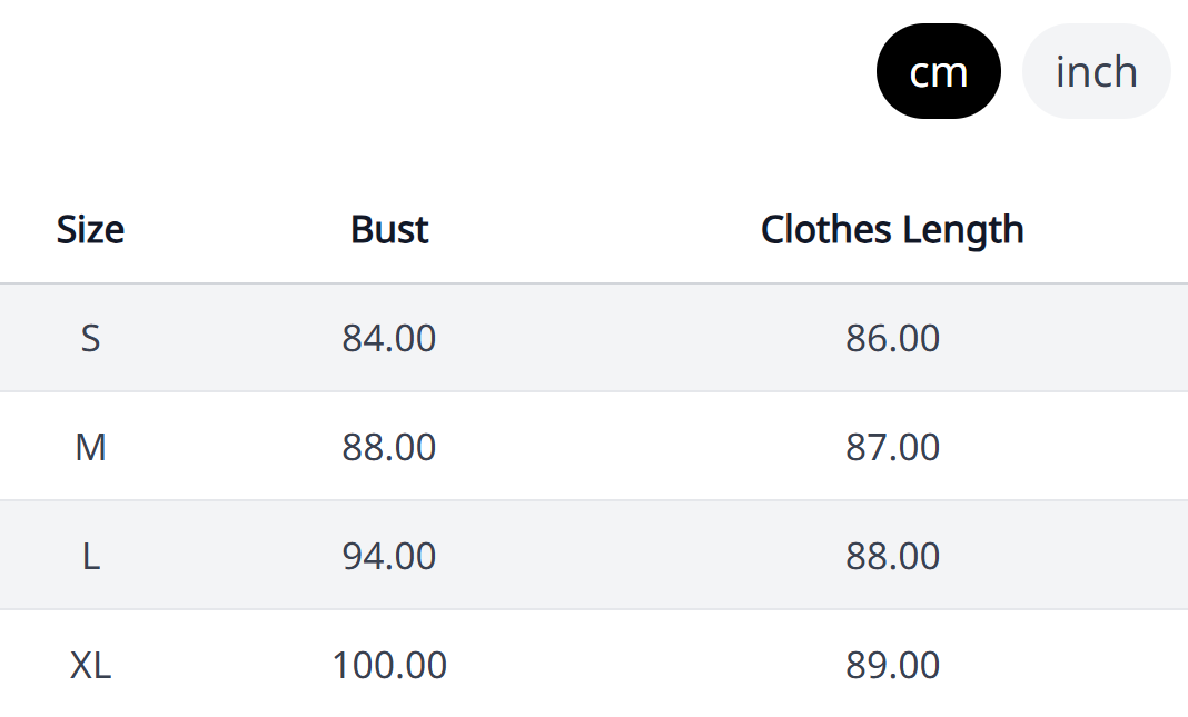 Indigo Denim Flare Maxi – Size Chart