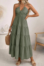 Violet Breeze Dress – Detail View | Women's Maxi Dress