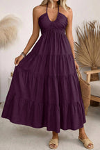 Violet Breeze Dress – Detail View | Women's Maxi Dress