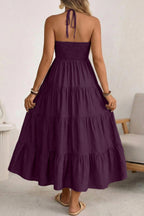 Violet Breeze Dress – Detail View | Women's Maxi Dress