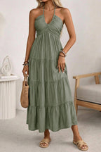 Violet Breeze Dress – Detail View | Women's Maxi Dress