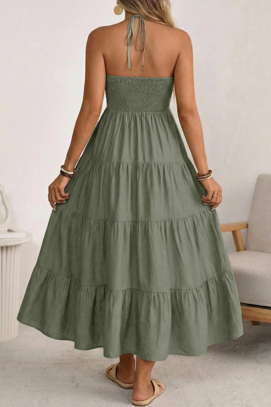 Violet Breeze Dress – Detail View | Women's Maxi Dress