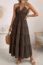 Violet Breeze Dress – Detail View | Women's Maxi Dress