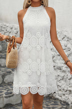 White Lace Dream – Detail View | Women's Maxi Dress