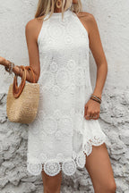 White Lace Dream – Detail View | Women's Maxi Dress
