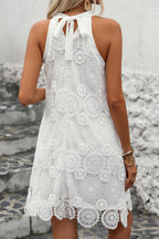 White Lace Dream – Detail View | Women's Maxi Dress