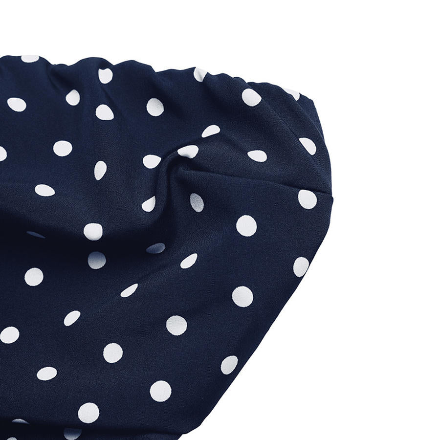 Midnight Polka Dress – Detail View | Women's Maxi Dress