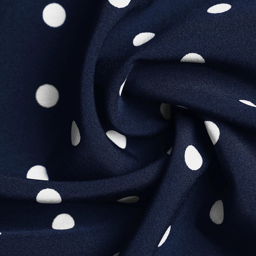 Midnight Polka Dress – Detail View | Women's Maxi Dress