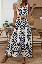 Palm Line Dress – Side View | Women's Maxi Dress