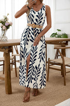 Palm Line Dress – Detail View | Women's Maxi Dress