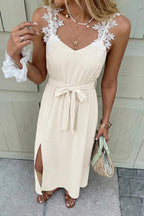 Soft Split Dress – Back View | Women's Maxi Dress