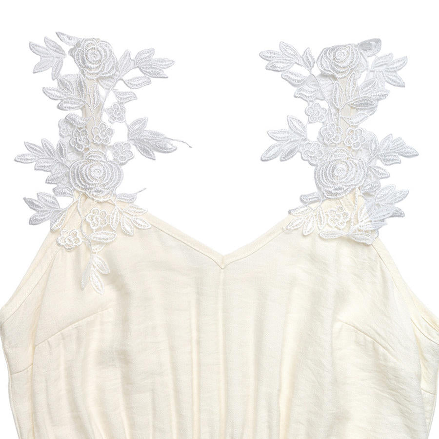 Soft Split Dress – Detail View | Women's Maxi Dress