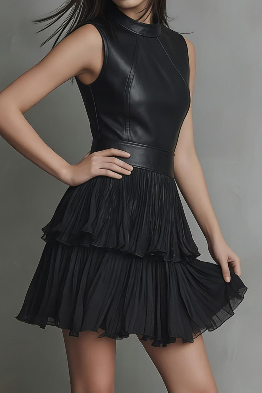 Noir Layer Mini – Back View | Women's Maxi Dress