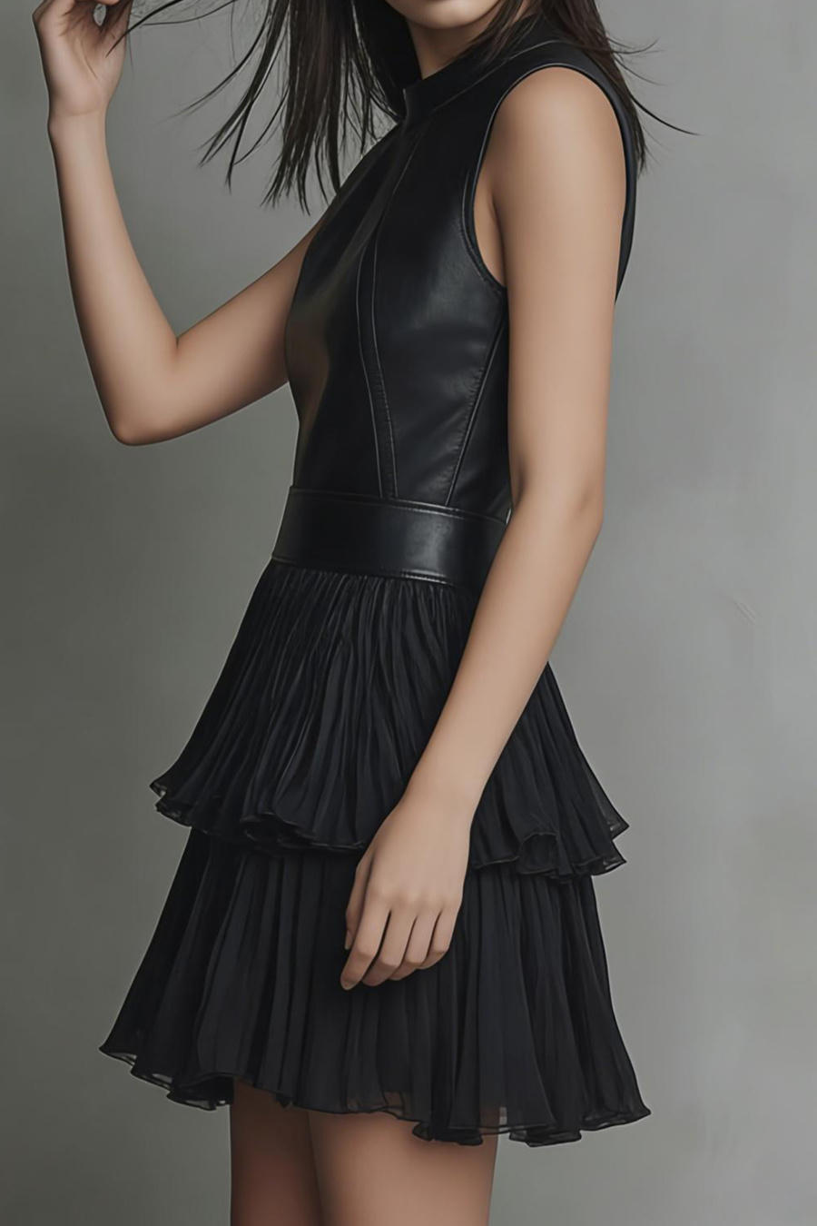 Noir Layer Mini – Detail View | Women's Maxi Dress