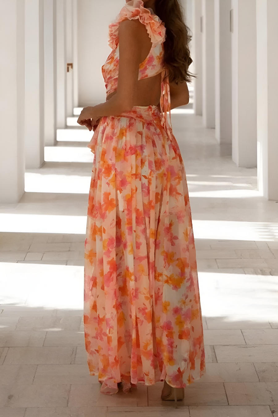 Petal Cut Dress – Detail View | Women's Maxi Dress