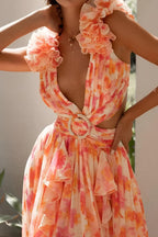 Petal Cut Dress – Detail View | Women's Maxi Dress