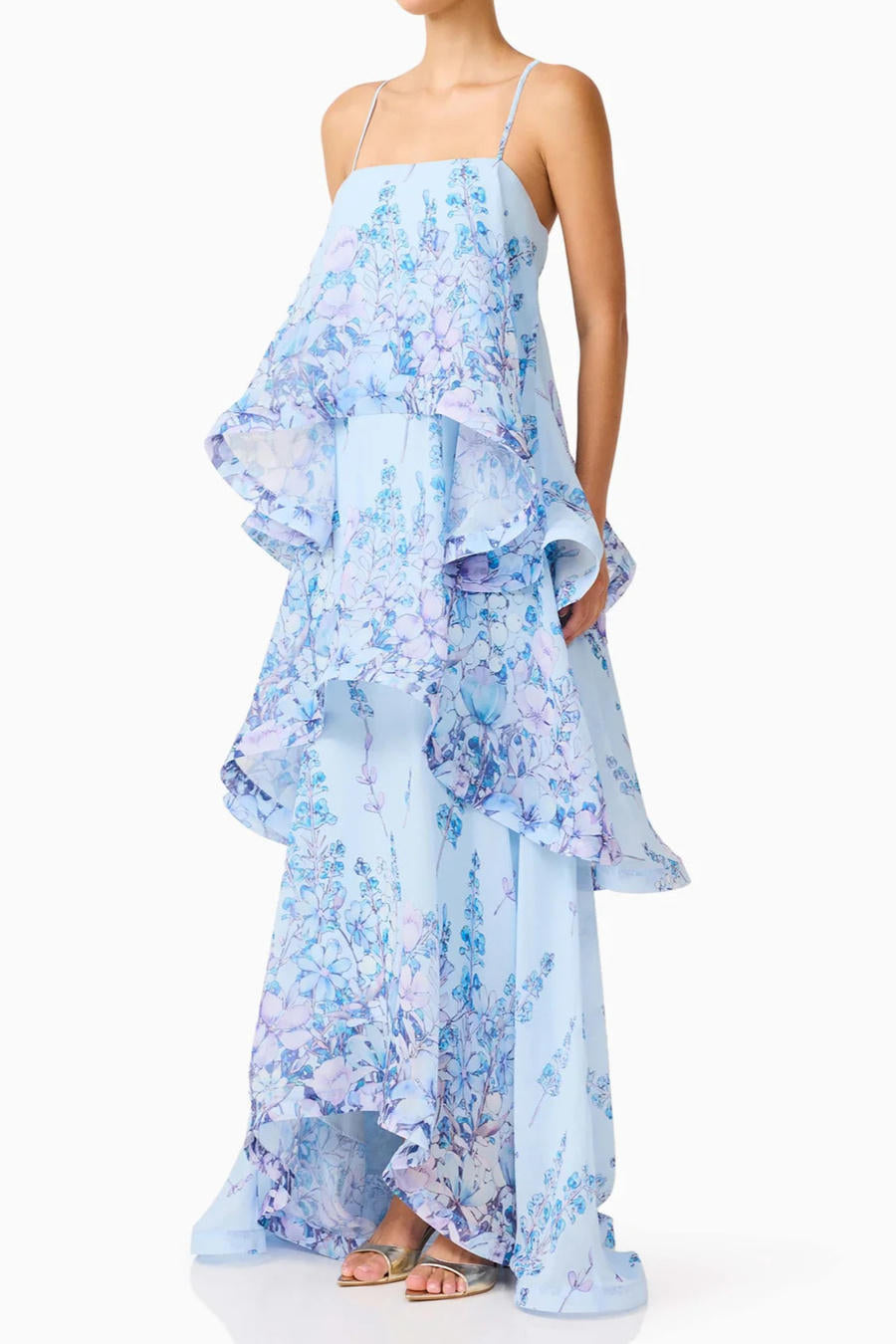 Bluebell Drift Maxi – Detail View | Women's Maxi Dress