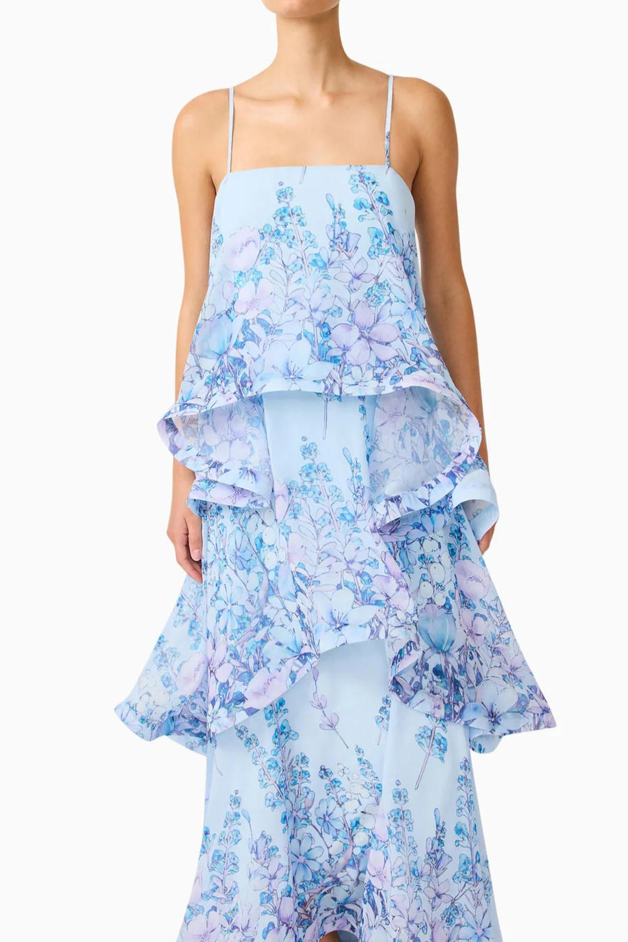 Bluebell Drift Maxi – Detail View | Women's Maxi Dress