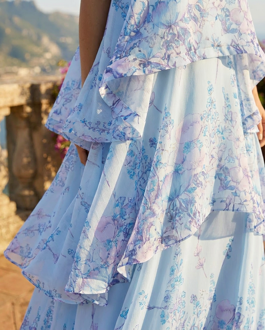 Bluebell Drift Maxi – Detail View | Women's Maxi Dress