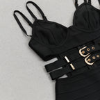 Stunning Noir Mirage Evening Dress – Draped Look