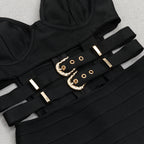 Stunning Noir Mirage Evening Dress – Worn View