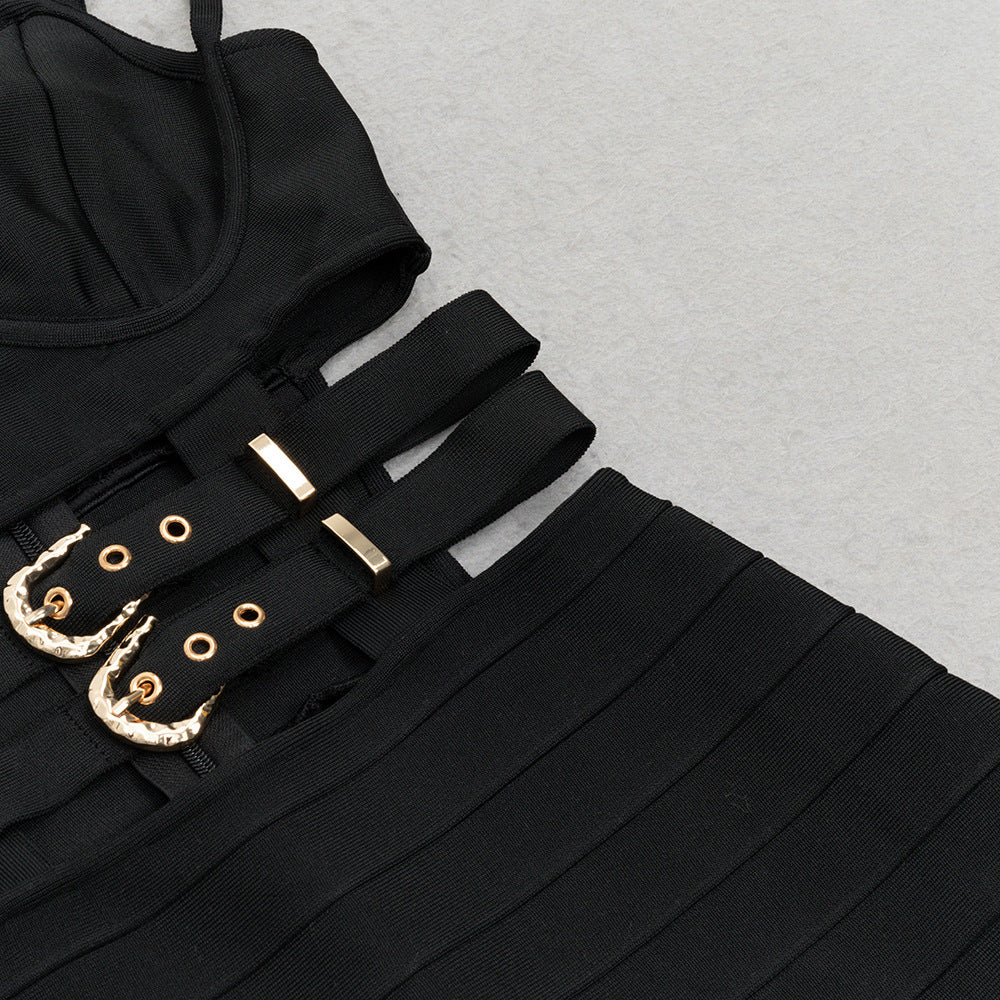 Stunning Noir Mirage Evening Dress – Editorial Shot