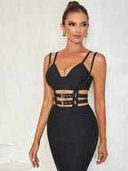 Stunning Noir Mirage Evening Dress – Full Length