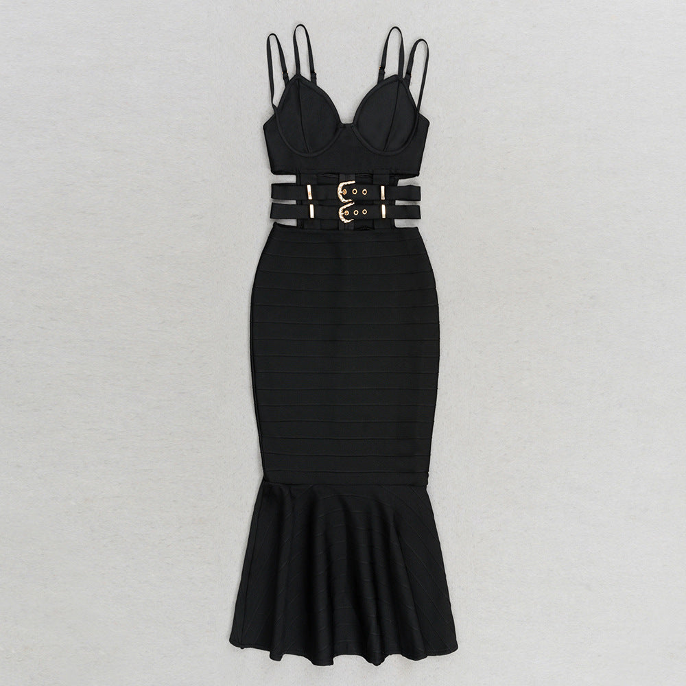 Stunning Noir Mirage Evening Dress – Flow Shot