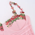 Elegant Rosa Corset - Maxi Evening Dress – Flow Shot