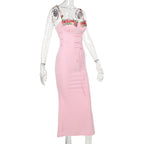 Elegant Rosa Corset - Maxi Evening Dress – Editorial Shot
