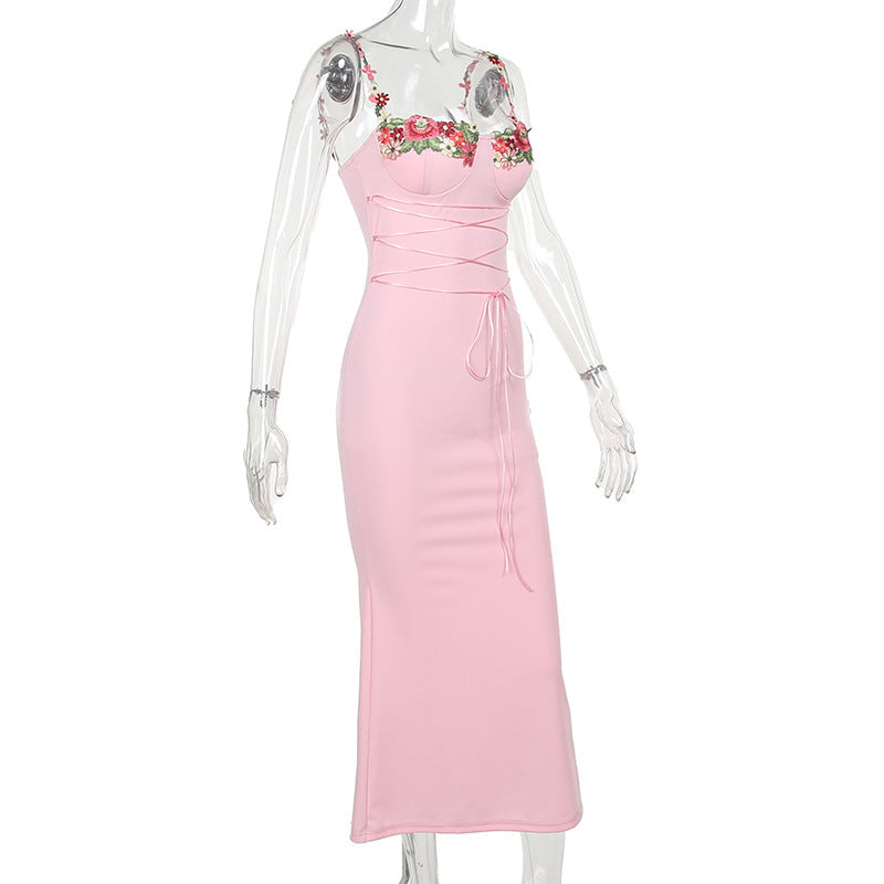 Elegant Rosa Corset - Maxi Evening Dress – Editorial Shot