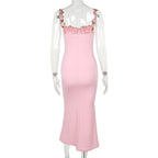 Elegant Rosa Corset - Maxi Evening Dress – Studio View