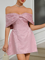 Enchanting Petal Poise Cocktail Dress – Close Up