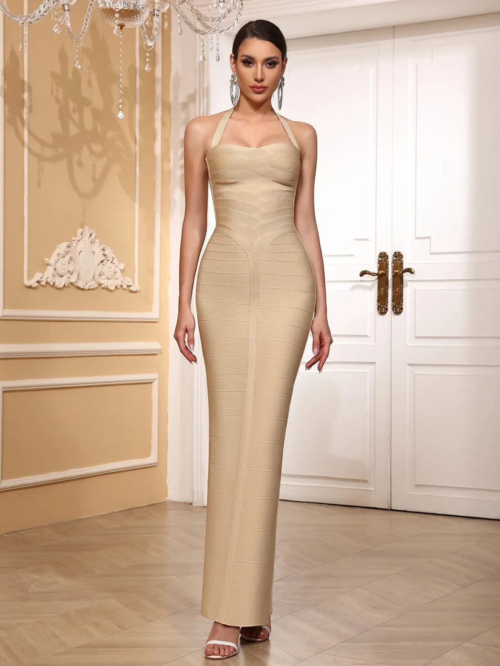 Refined Noir Symphony Evening Dress – Flow Shot