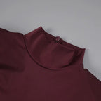 Luxe Merlot Sculpt Evening Dress – Back View