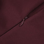 Luxe Merlot Sculpt Evening Dress – Close Up