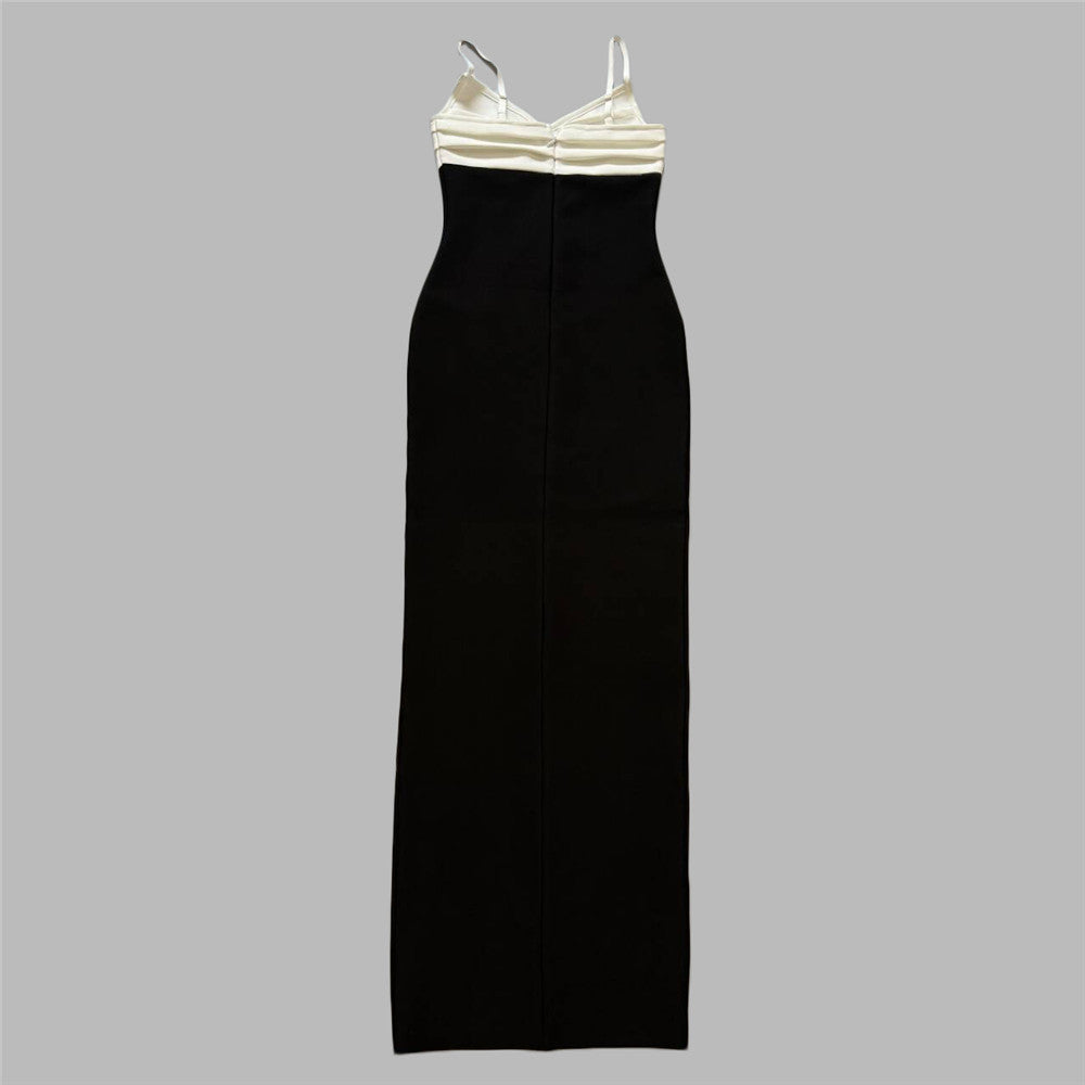 Refined Noir Curve Evening Dress – Back View