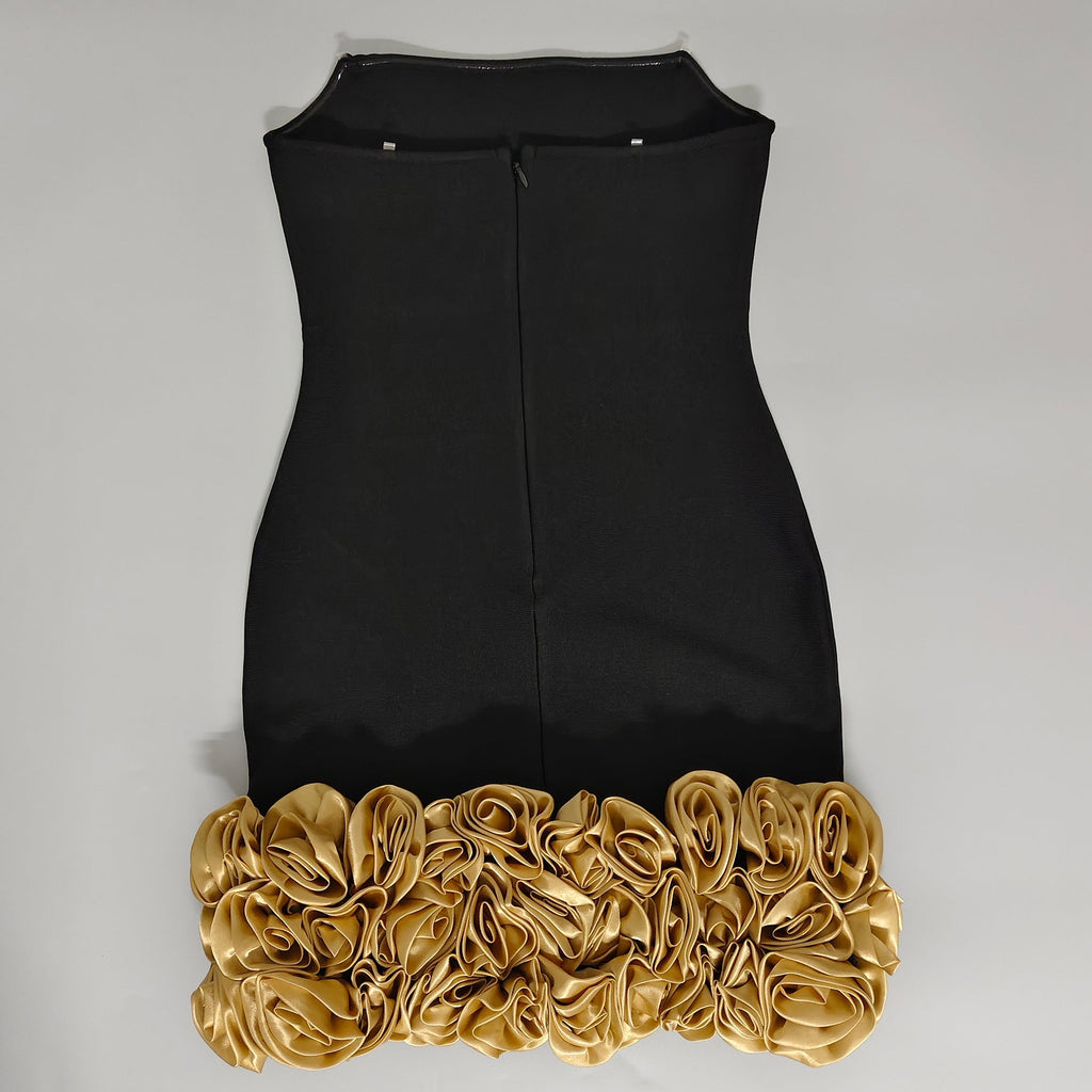 Stunning Rose Inferno Cocktail Dress – Back View
