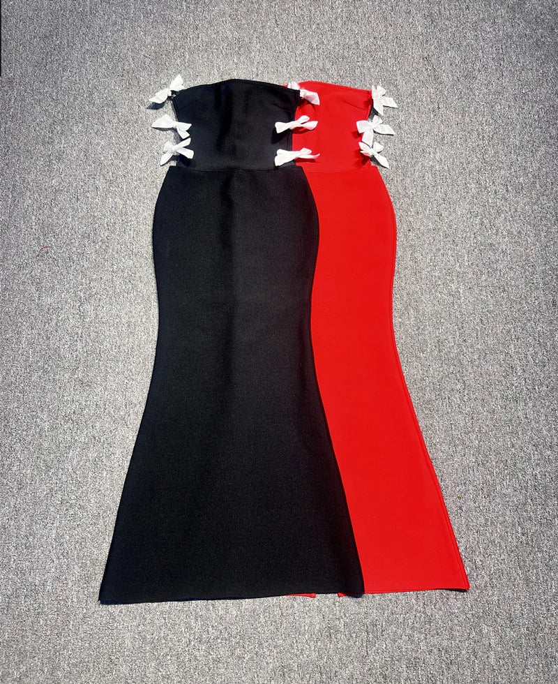 Chic Villa Noir Evening Dress – Model View