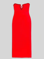 Captivating Scarlet Confession Evening Dress – Close Up